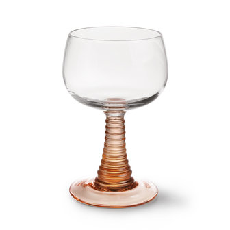 Wijnglas Swirl nude HK Living