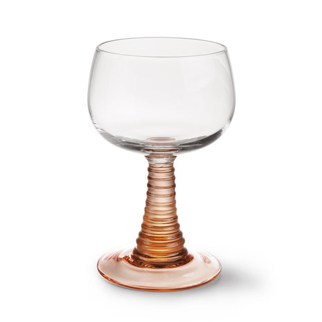 Wijnglas Swirl nude HK Living